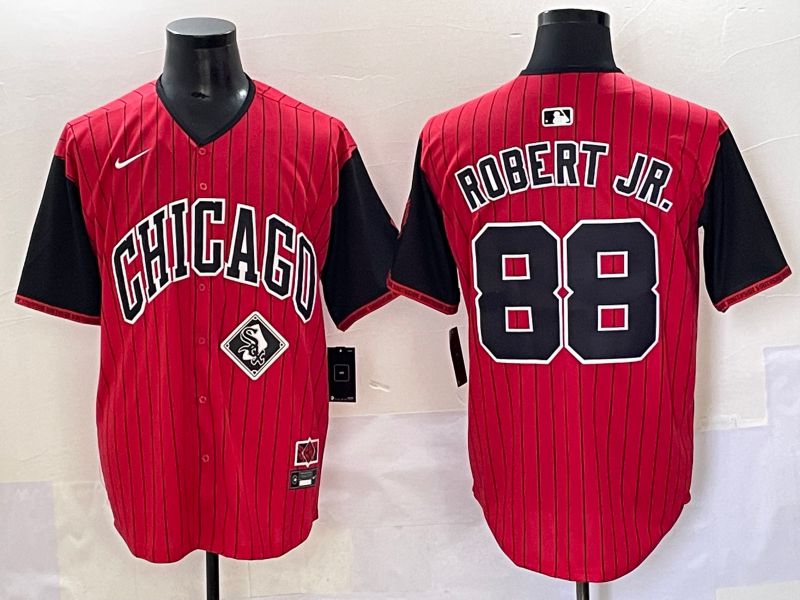 Men 2025 Chicago White Sox #88 Robert jr Red Joint Name Nike MLB Jersey style 95->chicago white sox->MLB Jersey